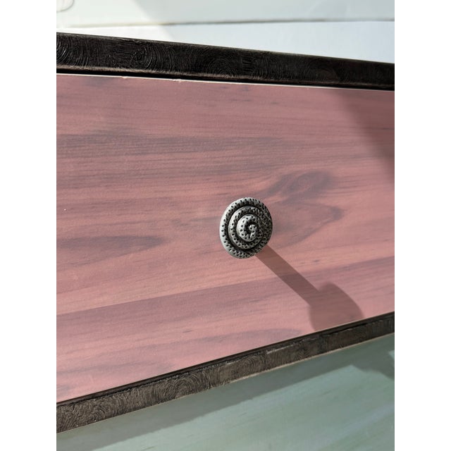 Whimsical Wavy Metal Dresser With Colorful Laminate For Sale - Image 4 of 8