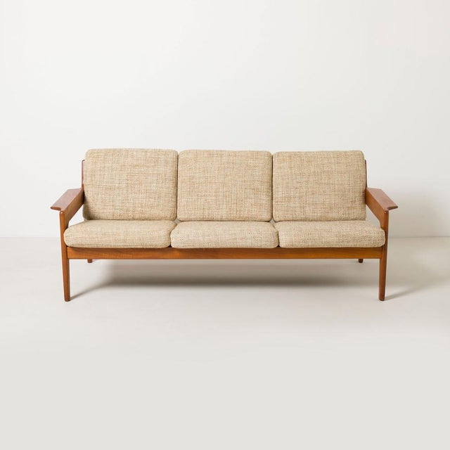 3 seater teak sofa by Arne Wahl Iversen for Komfort, Denmark, 1960s Very good original condition, Cushions and filling is...