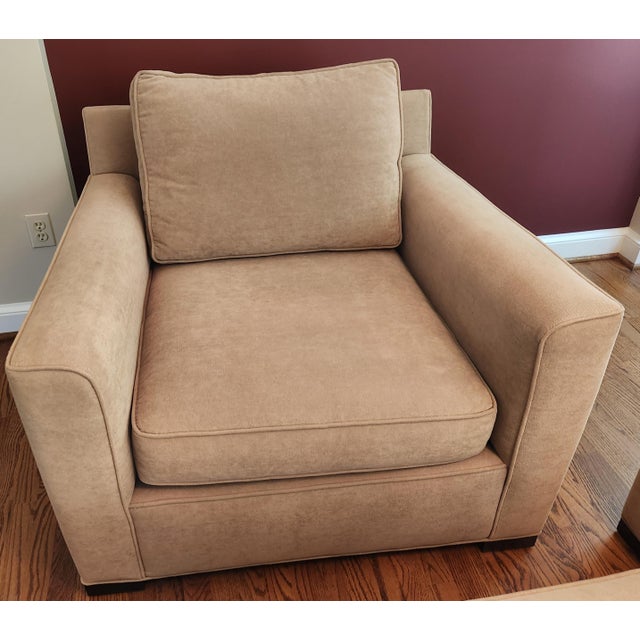 Beige 3 Piece Crate and Barrel Sofa Set For Sale - Image 8 of 9