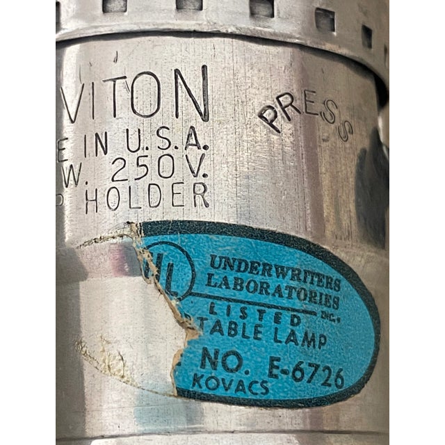 Chrome Futuristic Peter Hamburger Lucite & Chrome Lamp Produced by Kovacs for Knoll International For Sale - Image 8 of 8