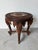 Vintage Anglo Indian Hand-Carved Elephant Side Table With Bone Inlay Animal Motif For Sale - Image 14 of 15