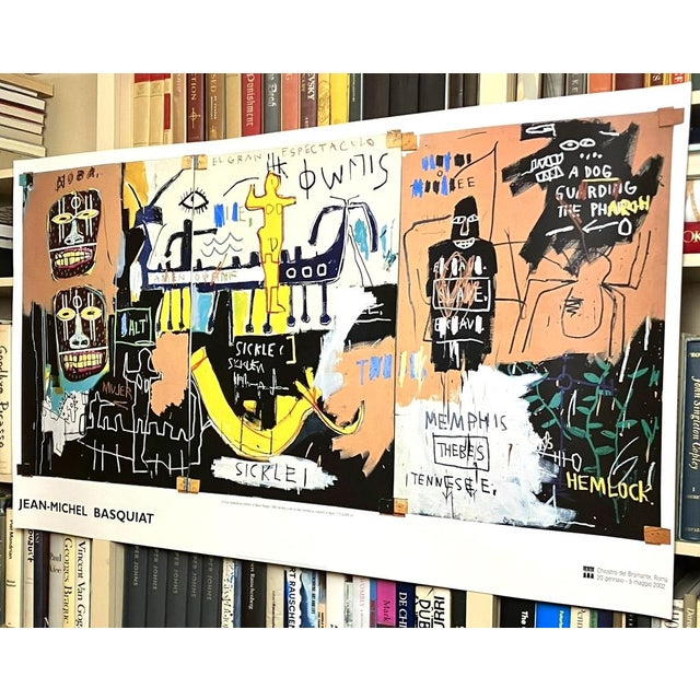 Brown Jean Michel Basquiat El Gran Espectaculo (The Nile) Large Original 2002 Rome Exhibition Poster For Sale - Image 8 of 9