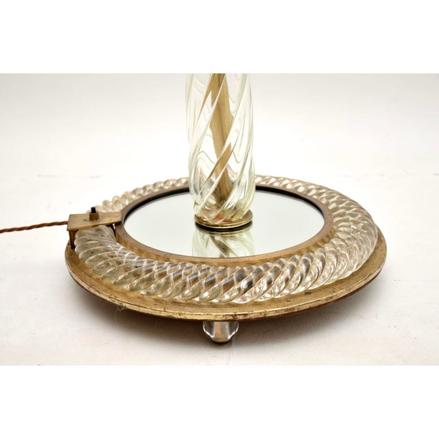 Cream Vintage Italian Murano Glass Floor Lamp, 1950s For Sale - Image 8 of 12