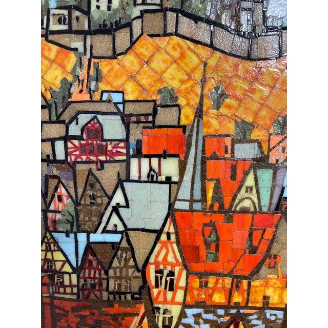 Blue Vintage Mosaic Austrian Travel Poster by Earl Thollander by Dr. Stanley Cohen For Sale - Image 8 of 18