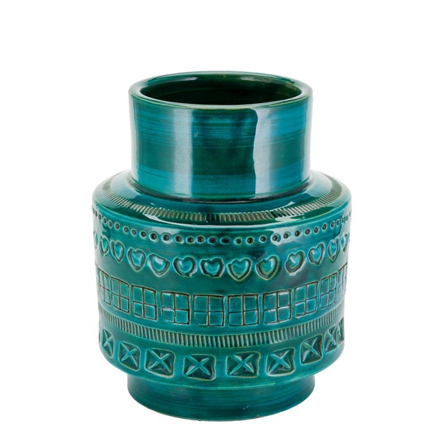 Mid-Century Modern Ceramic Vase by Aldo Londi for Bitossi, 1960s, in Good conditions. Designed 1960 to 1969 This piece has...