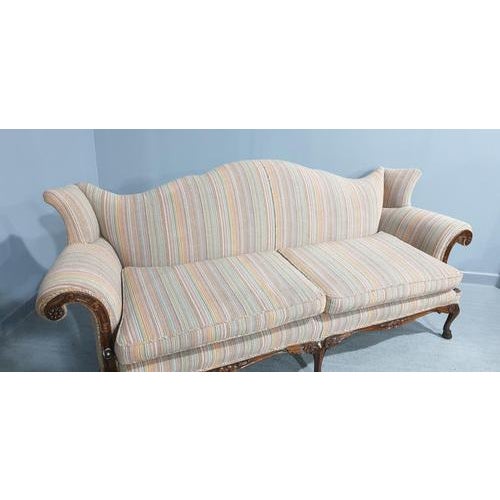 Mahogany Sofa in Fabric and Mahogany For Sale - Image 9 of 14