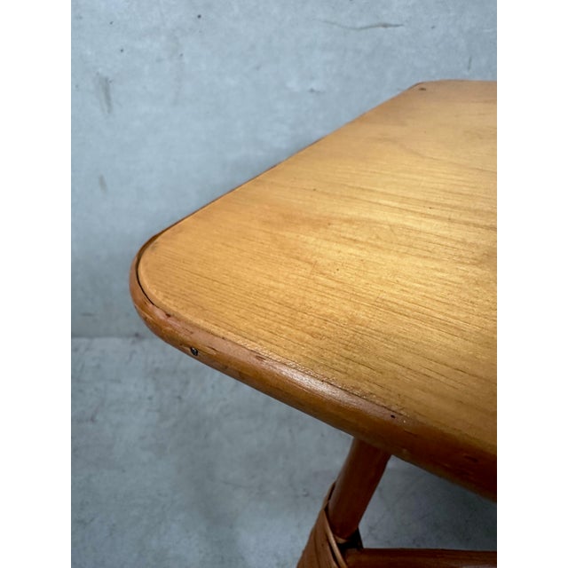 1970s Vintage Rattan Table, 1970s For Sale - Image 5 of 8