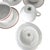 French Porcelaine d'Auteuil Bistrot Rust Orange Oversized Cups & Saucers, Set of 4 For Sale In San Francisco - Image 6 of 8