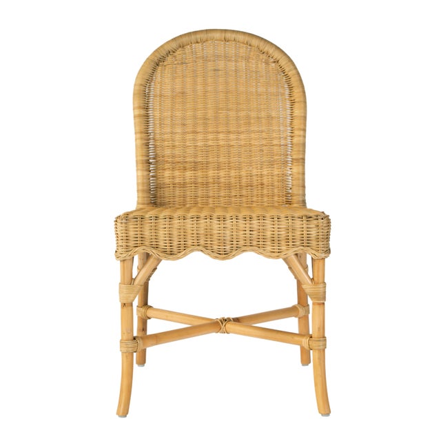 2020s Flora 18.5 in. Seat Height Rattan Dining Side Chair, Natural Rattan For Sale - Image 5 of 9