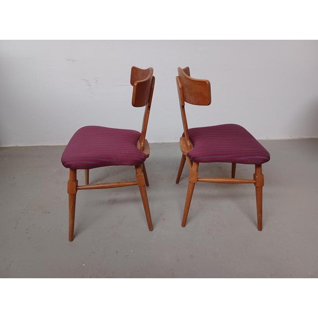 1950s Danish Dining Chairs in Oak by Henning Kjærnulf for Nyrup Moebelfabrik, 1950s, Set of 2 For Sale - Image 5 of 14
