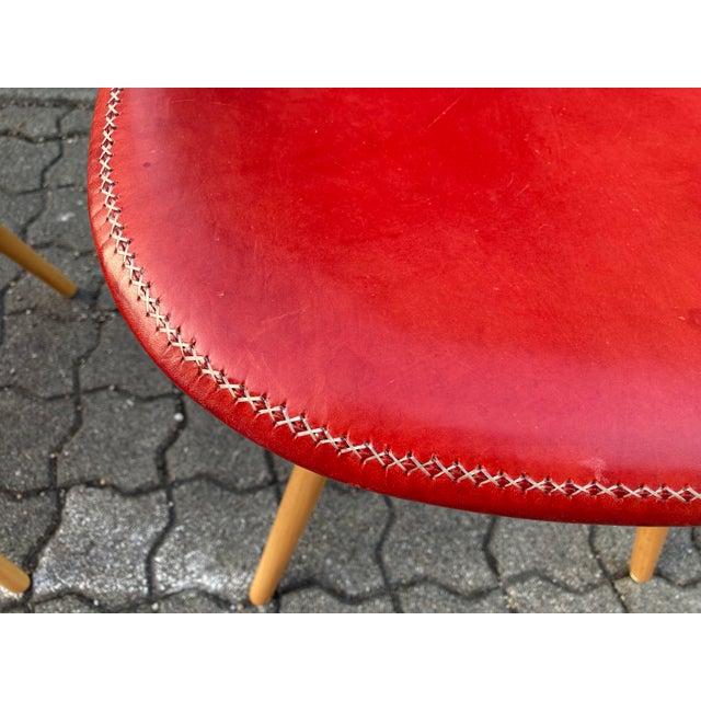 Side Chairs in Ox Red Saddle Leather from Sol & Luna, 2000s, Set of 4 For Sale - Image 15 of 18