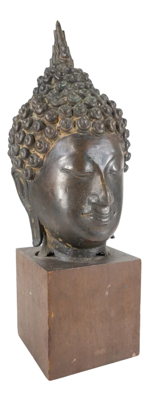 Antique Sukhothai Bronze Buddha Figure
