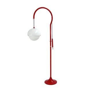Red Model 4055 Floor Lamp attributed to Luigi Bandini Buti for Kartell, 1960s For Sale