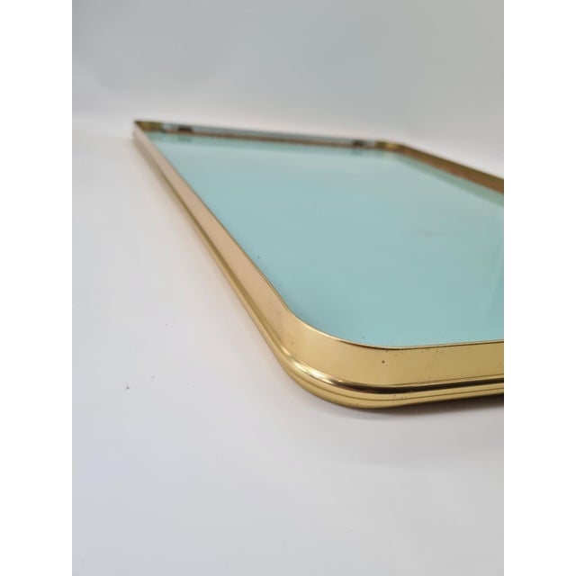 Mid-Century Italian Mirror with Brass Frame, 1950s For Sale - Image 9 of 10