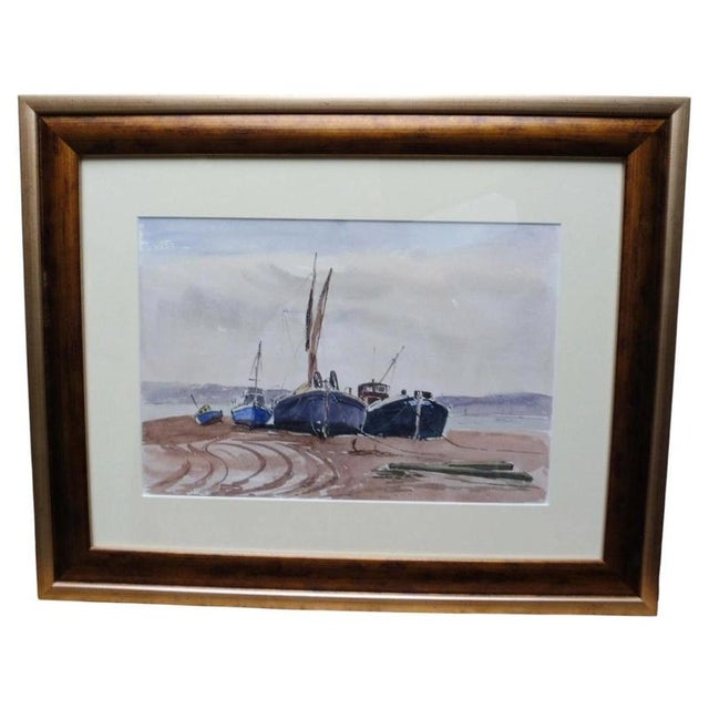 Ronald Birch, Pin Mill, Suffolk, 1970s, Watercolour For Sale - Image 14 of 14