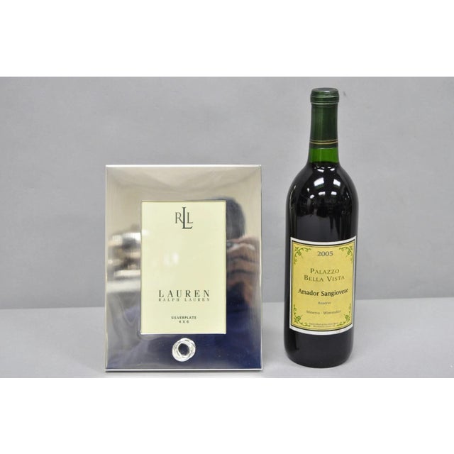 Lauren, Ralph Lauren "Vows" Silver Plated 4x6 Wedding Photo Picture Frame with Glass Front (Discontinued, New old stock)....