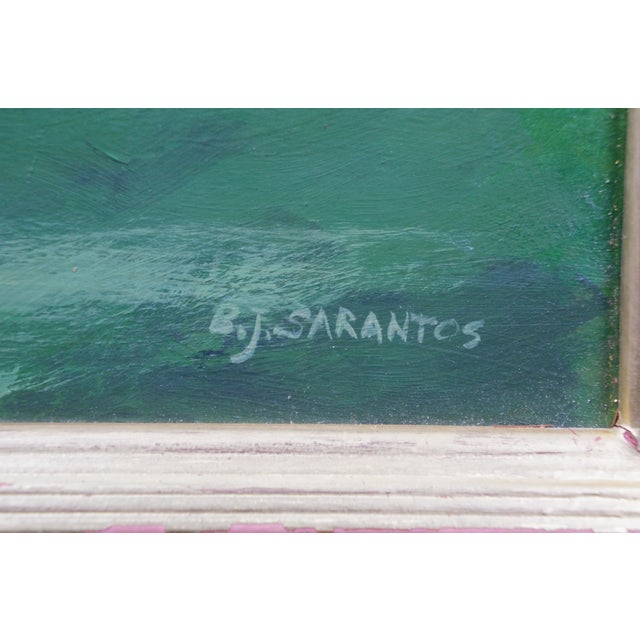 Late 20th Century Sankaty Golf Course Nantucket, Ma Oil Landscape Painting Bettie J. Sarantos For Sale - Image 6 of 12
