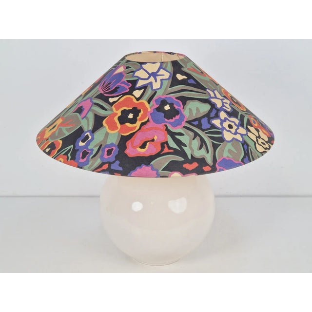 Vintage White Ceramic Sphere Table Lamp, 1970s For Sale - Image 4 of 11