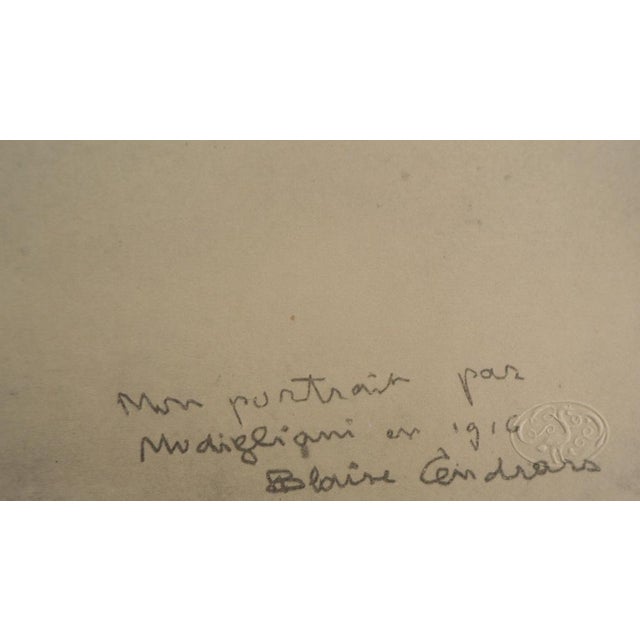 Amedeo MODIGLIANI Portrait de Blaise Cendrars, 1959 Lithograph from a drawing by the artist from1916 Signed in the plate...