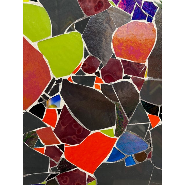 2024, Untitled, Colorful Abstract, Custom Framed Glass Mosaic on Board, Artist Mila Apperlo For Sale In Jacksonville, FL - Image 6 of 9