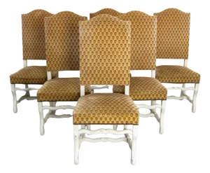 French Dining Chairs in Beech, 1960, Set of 6