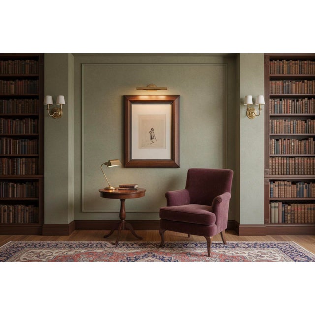 1883 Original Etching the Loafer by Ignaz Marcel Gaugengigl in Ornate Antique Wood Frame For Sale - Image 11 of 11