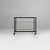 Italian modern cart in steel and glass, 1970s Cart with a rectangular matte black painted metal frame and three clear...