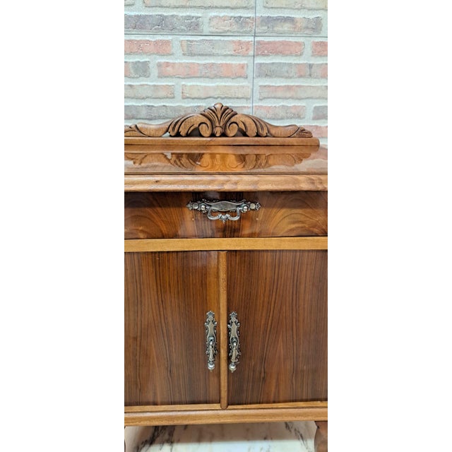 1960s Vintage Nightstand in Bronze and Wood, 1966 For Sale - Image 5 of 9