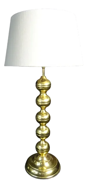 Large Swedish Modern Table Lamp in Brass, 1960s