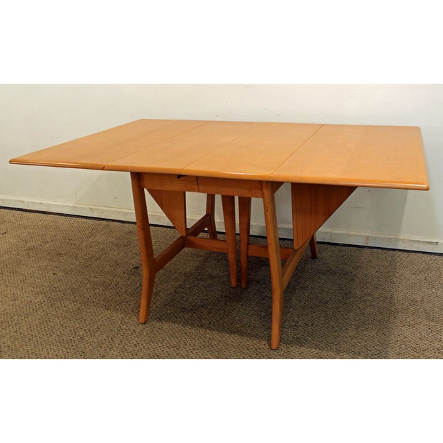 Heywood Wakefield MidCentury Danish DropLeaf Dining Table Chairish
