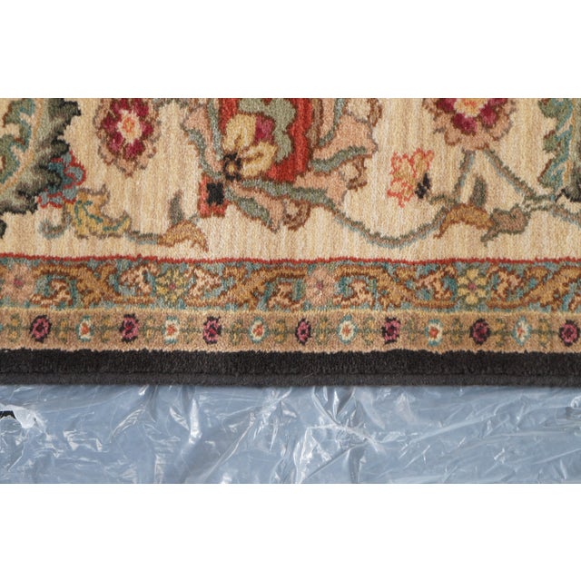 Karastan Ashara 100% Wool Agra Black Acanthus Palmette 549 Area Rug Carpet 9x10 For Sale - Image 10 of 12