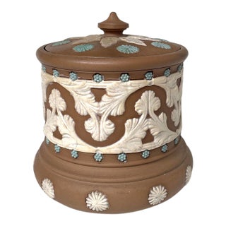 Doulton Lambeth Silicon Ware Tobacco Jar/Humidor - 1880s For Sale