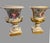 Gold Antique Old Paris Porcelain Pair Urn Cachepots Hand Painted Figural Floral Gilt For Sale - Image 8 of 9