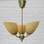 Mid-Century Modern Scandinavian 3-Arm Chandelier in Brass and Yellow Glass, Sweden, 1940s For Sale - Image 3 of 10