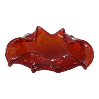 Vintage Mid-Century Seguso Murano Glass Bowl For Sale