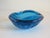 Mid Century Bright Blue Murano Glass Bowl With Starburst Ribbing For Sale - Image 10 of 10