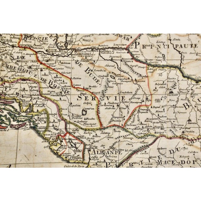 White Hungary & Eastern Europe: A Large 17th C. Hand-Colored Map by Sanson & Jaillot, 1692 For Sale - Image 8 of 12