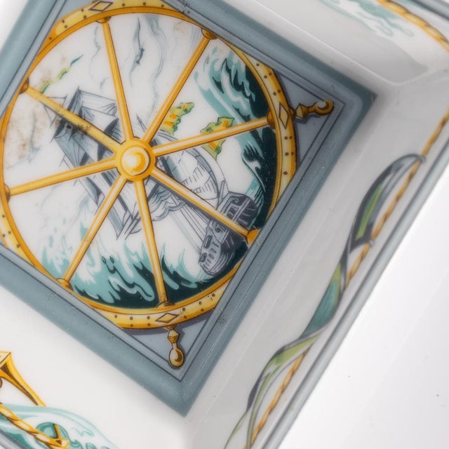 Blue French Ceramic Vide-Poche from Hermès For Sale - Image 8 of 13
