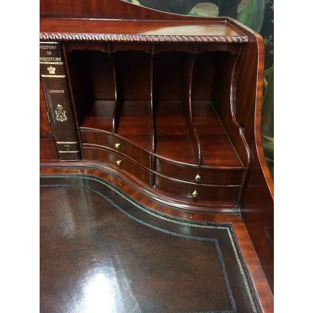 Vintage Mahogany Secretary Desk, Open Secretary Desk For Sale - Image 9 of 13