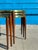 Vintage Set of 3 Formica Brass & Walnut Nesting Tables For Sale - Image 9 of 11