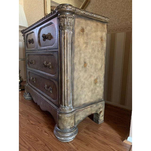 Elegant Ornately Carved Rattan Chip Dresser For Sale - Image 12 of 15