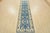 Tribal Oushak Runner 2’8” X 10′ Blue Wool Tribal Hand-Knotted Oriental Rug For Sale - Image 3 of 13