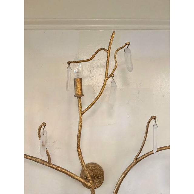 Currey & Co Forest Wall Sconces - Pair For Sale In Atlanta - Image 6 of 9