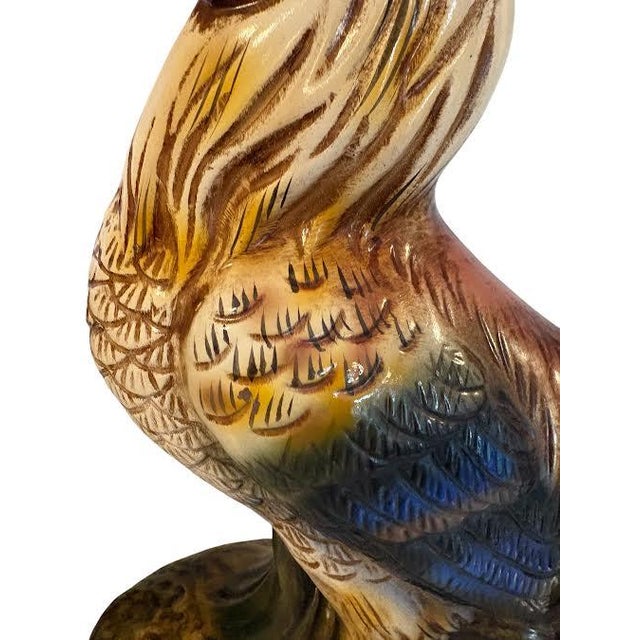 Mid 20th Century Large Ceramic Rooster Figurine/Statue For Sale - Image 4 of 10