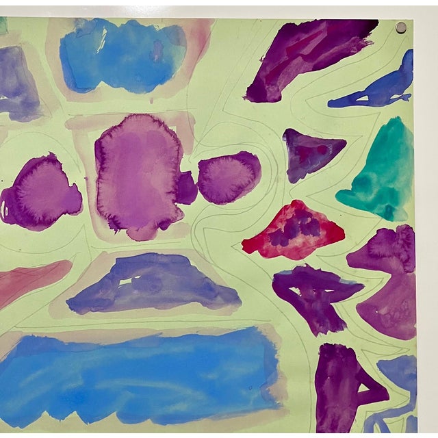 Late 20th Century Jay Milder, Abstract Expressionist Landscape Jay Milder Rhino Horn Painting American Pop Art, 1990 For Sale - Image 5 of 7