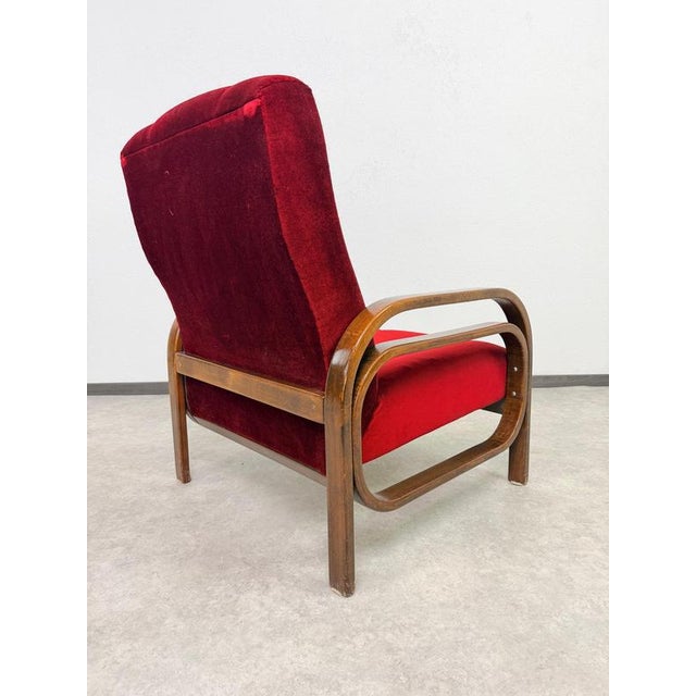 Wood Mid-Century Art Deco Style Bentwood Lounge Chairs from Thonet Debrecen, 1960s, Set of 2 For Sale - Image 7 of 9