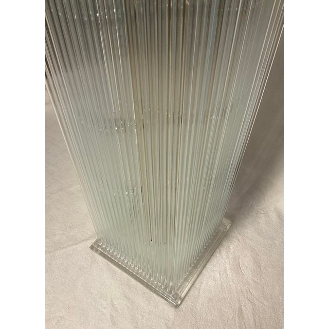 Metal Mid-Century Lucite and Glass Rod Monumental Floor Lamp Attributed to Gaetano Sciolari, Circa 1970 For Sale - Image 7 of 12