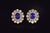 Late 20th Century Natural 121.63Cts Tanzanite Uncut Diamond Pearl Ruby Tourmaline Solid 18k Gold Choker Necklace & Earrings Set, 3 Pieces For Sale - Image 9 of 12