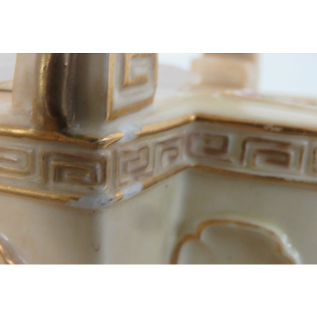 Royal Worcester Hand Painted Flowers Gilt Small Teapot 4624b For Sale - Image 16 of 16