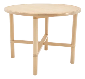 H/S Haslev Danish Mid Century Modern Solid Birch Round Side End Table Stand